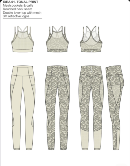 Neutral Tonal Leopard Print Yoga Two-Piece Set, Crisscross Back Mesh Sports Bra & Curved Seam Mesh Calf High Waist Leggings, Reflective Logo Workout Activewear